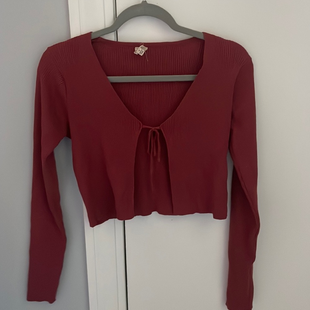 IJOAH Long sleeve top with front tie